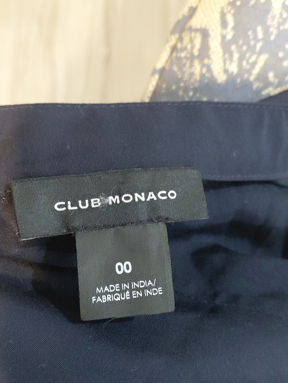 Club Monaco Navy Belted Wide-Leg Jumpsuit - Picture 6 of 7